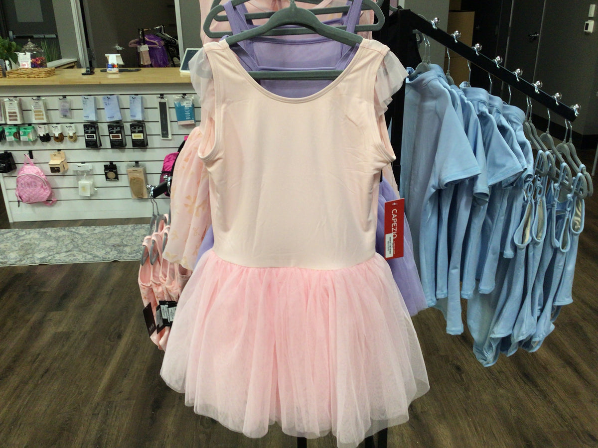 Capezio Mesh Ruffle Sleeve Dress C