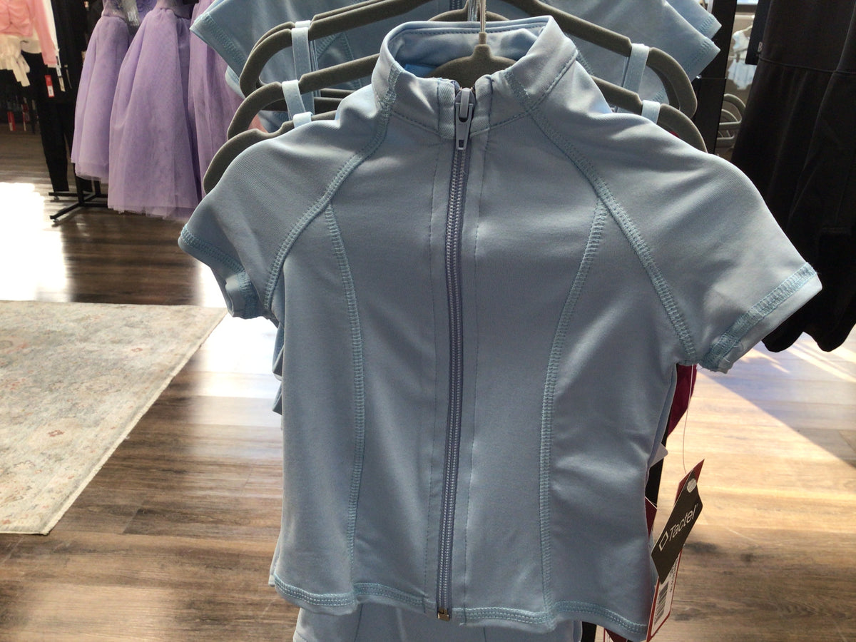 Capezio Short Sleeve Zip Up Top C